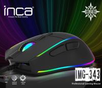 INCA IMG-343 USB 6400dpi siyah RGB Optik Oyuncu Mouse makro kablolu Gamıng Mouse